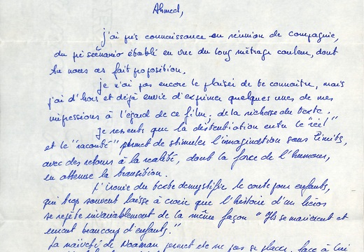 Lettre page 1