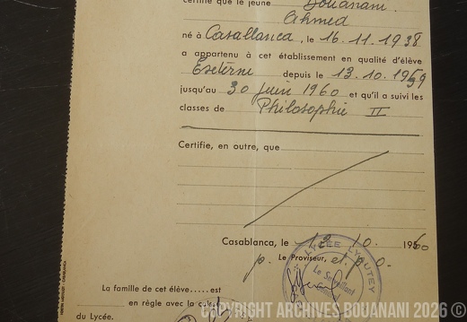 1960 10 12 Lycee Lyautey