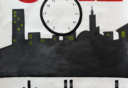 Affiche 6 et 12 réalisée par Abdel Mohcine Nakari  affiche originale produite par la Cinématheque de Tanger  2012