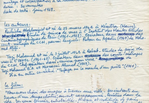 manuscrit. Presentation 6 et 12