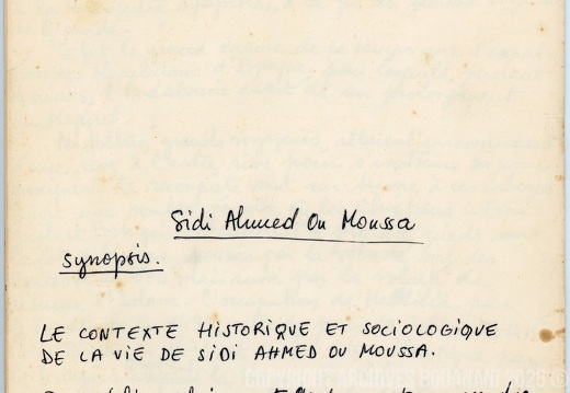 SYNOPSIS Manscrit 001