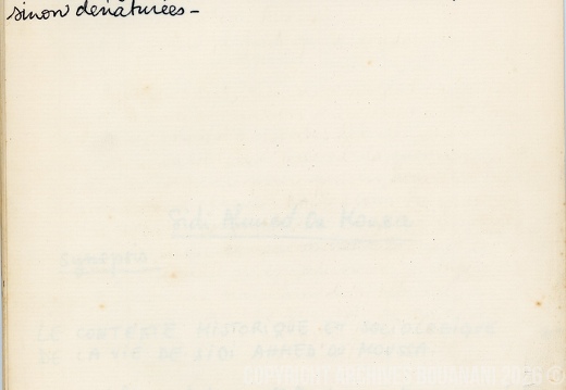 SYNOPSIS Manscrit 010
