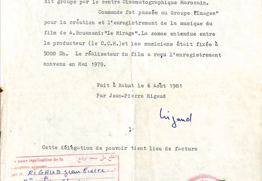 Lettre delegation