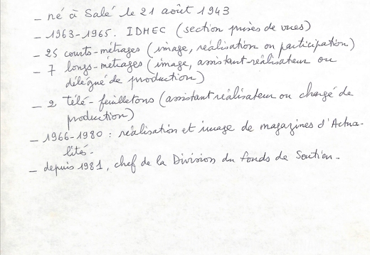 CV Abdellah Bayahia pour Mirage manuscrit