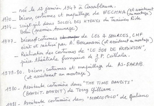 CV Naima Saoudi pour Mirage manuscrit