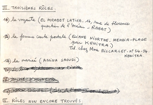 Liste des acteurs et actrices Mirage avec leurs coordonnees page 2 