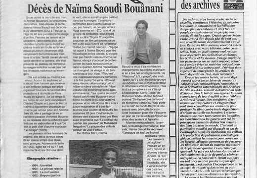 Naima Saoudi Journal l Opinion Page 12  Samedi 5 et Dimance 6 Janvier 2013