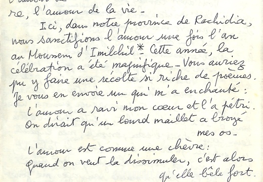Lettre Imilchil FR 007