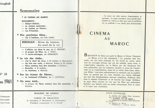 Cinemaghreb n 18 pages 00 et 01