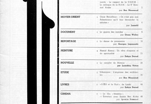 Page 01 Sommaire Lamalif n 34  novembre 1969