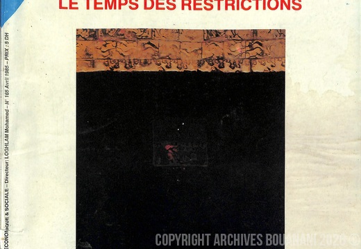 Couverture Lamalif n 165  avril 1985