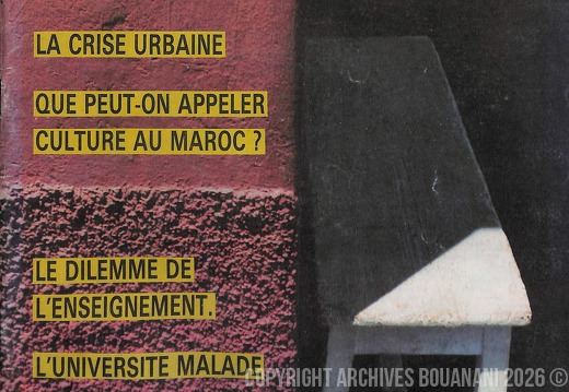 Couverture Lamalif n 190  juillet aout 1987