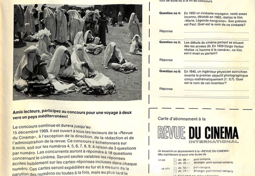 1969 Concours cinema Photo de la Tunisie