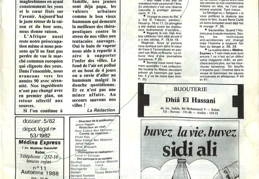 Page 01  n 11 automne 1988  revue Medina Express