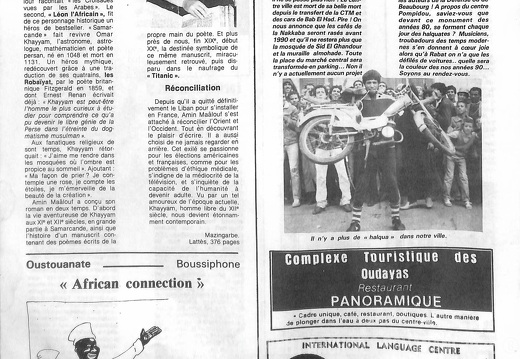 Page 06  n 11  automne 1988  revue Medina Express